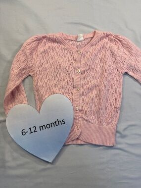 EGG New York - long sleeve lace knit cardigan sweater. Size 6-12 months